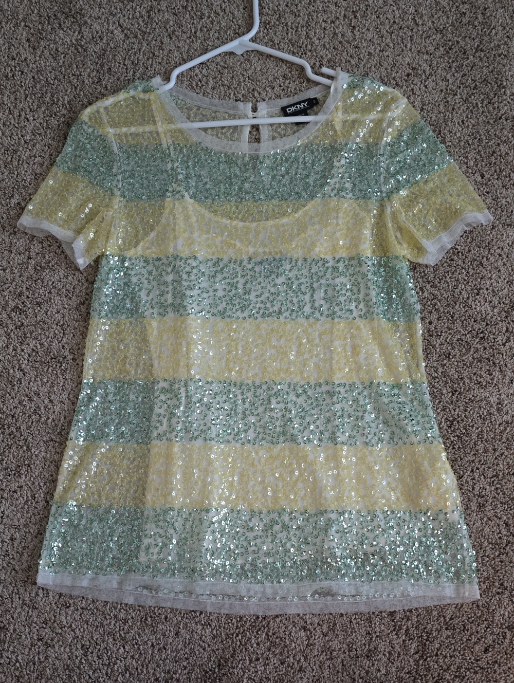 DKNY Sz Small Sequined Top